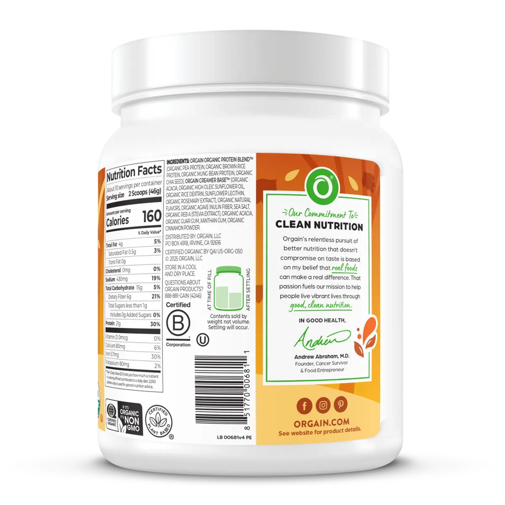 Organic Protein™ Plant Based Protein Powder - Pumpkin Spice