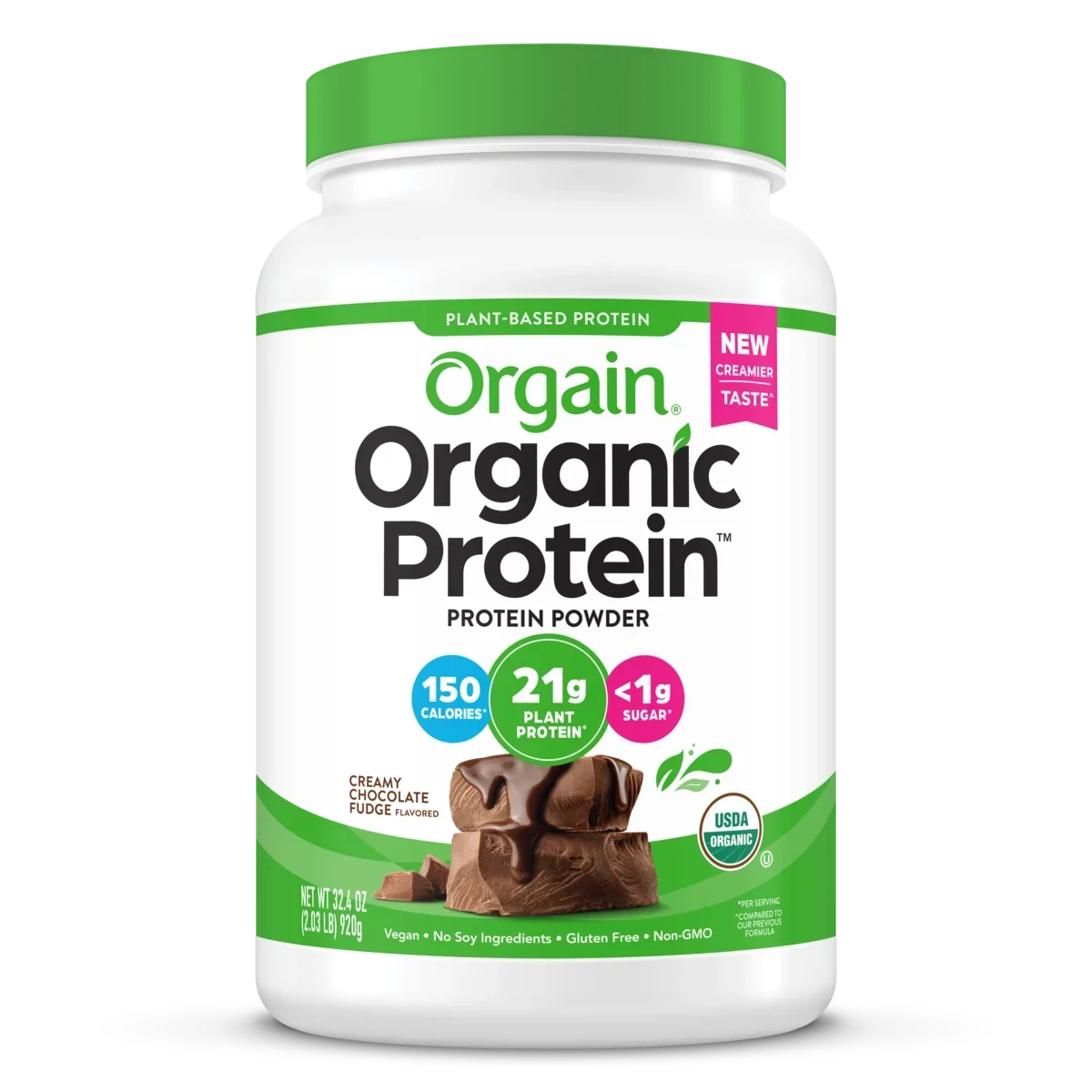 Organic Protein™ Plant Based Protein Powder - Creamy Chocolate Fudge