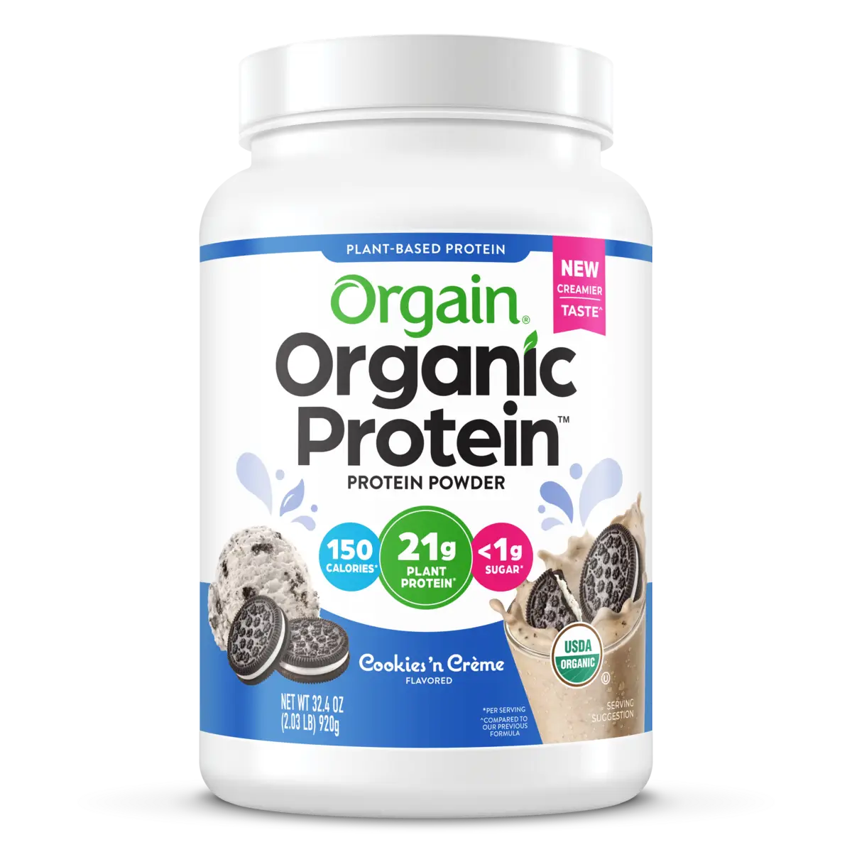 Organic Protein™ Plant Based Protein Powder - Cookies 'n Cream