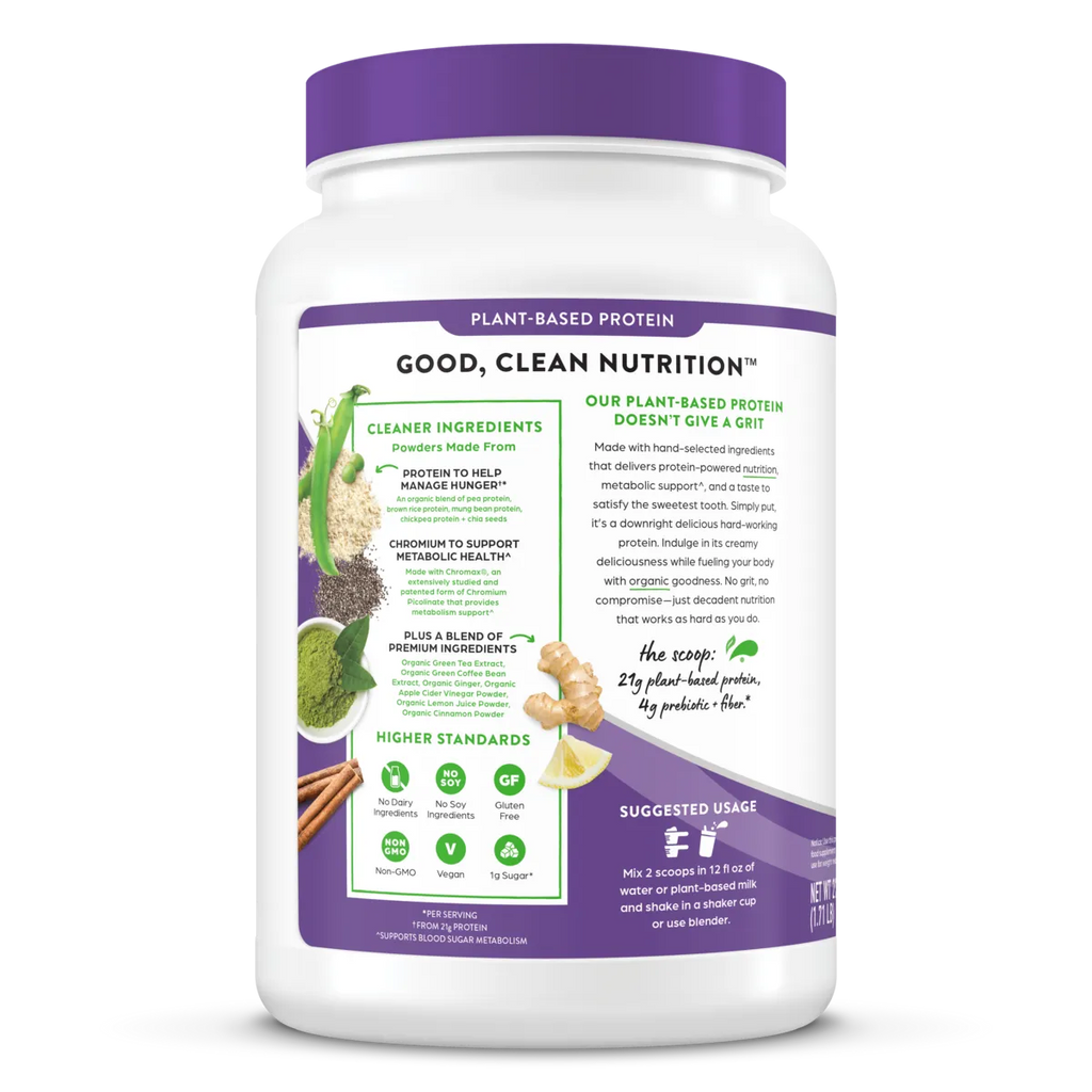 Organic Protein Powder + Metabolism Blend Creamy Chocolate Fudge
